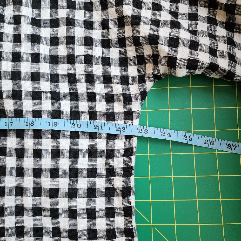 LINENBEE Gingham Linen Top~M - Picture 4 of 8